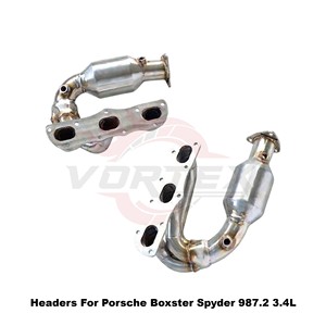 Colectores de Escape de Alto Rendimiento Vortex para Porsche Boxster Spyder 987.2 3.4L 2010-2012, Piezas de Colector de Alto Flujo - Product Image 5