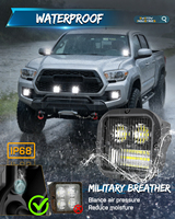 Luces LED de Trabajo de 3 Pulgadas y 40W con Haz de Luz Amplio, Lámparas Auxiliares de Conducción Todoterreno, Cubierta Negra para Camionetas, UTV, ATV