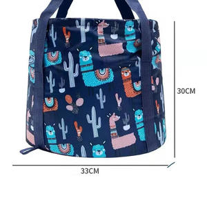 Bassin de voyage portable pliable rond multifonctionnel, sac de rangement pour bain de pieds, pour le camping et l'extérieur - Product Image 3