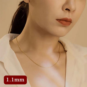 Collar de Mujer de Alta Calidad para Compromiso, Boda, Fiesta, Regalo de Navidad, Cadena de Eslabones, Joyería de Oro de Moda, Oro Sólido de 18K - Product Image 6