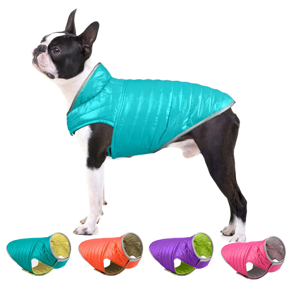 Custom New Shelves Classy Easy On Off Vest Cat Puppy Hoodies Reflective Windproof Winter Warm Dog Fleece Coat Outfits