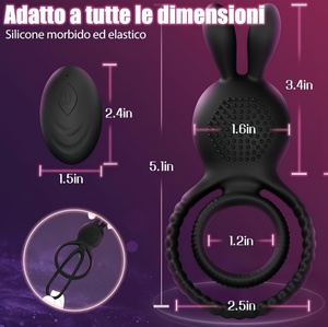 Dispositivo de Entrenamiento Sexual para Adultos, Anillo Vibrador Inteligente para Hombres, Diseño de Doble Anillo, Ajuste Cómodo, Juguete Sexual - Product Image 2