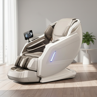 Kursi Pijat Zhipin 2026 Full Body Zero Gravity 4D Recliner Elektrik Kulit PU Fungsi Musik Shiatsu 3D Infrared