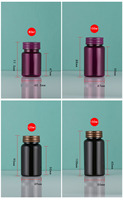 Bouteille personnalisée en PE recyclable pour médicaments et compléments alimentaires, sérigraphiée, avec bouchon à vis, finition brillante, protection contre la lumière