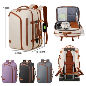 Cross-border Large Capacity Expandable USB Port Denim Breathable Polyester <b>Computer</b> <b>Bag</b> Casual Fashion All-Match - Product Image 1