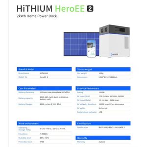 Générateur solaire 1000W avec station d'alimentation au lithium 2KWH, batterie au lithium-ion, système d'énergie solaire, contrôleur MPPT, source solaire - Product Image 4