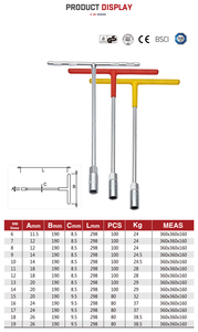 ประแจที-ประแจเหล็กหุ้มฉนวนทนทานเกรดอุตสาหกรรม - Product Image 2