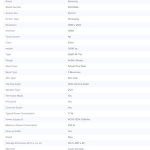 ทีวีซัมซุงแท้ รุ่น QLED Smart UHD 4K สมาร์ททีวี ขนาด <span class=keywords><strong>55</strong></span> 65 50 นิ้ว ทีวี QLED - Product Image 6