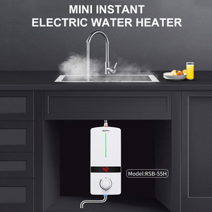 Calentador de Agua Eléctrico Instantáneo de Diseño Compacto para Montar en la Pared, 5.5KW, Elemento Calefactor de Acero Inoxidable, Elegante y Ahorra Espacio - Product Image 2