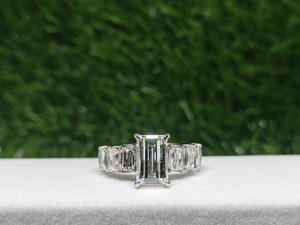 Custom Lab Grown Diamond Vintage <b>Ring</b> 14k Gold Emerald Cut Fancy Dark Luxury Women's RIZTA JEWELS DE Color D - Product Image 5