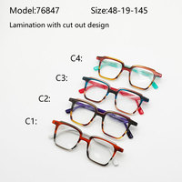 Montures de lunettes colorées de haute qualité en acétate avec des lunettes de mode de printemps lunettes optiques Montures en acétate
