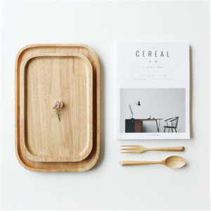 Japanese Style Rectangular Rubberwood Serving <b>Tray</b> 36x24x2cm For <b>Tea</b> Coffee Desserts Home Use - Product Image 5