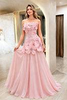 Robe de mariée élégante coupe A-line, bustier, froncée, avec fente cuisse, style princesse, longueur ras du sol