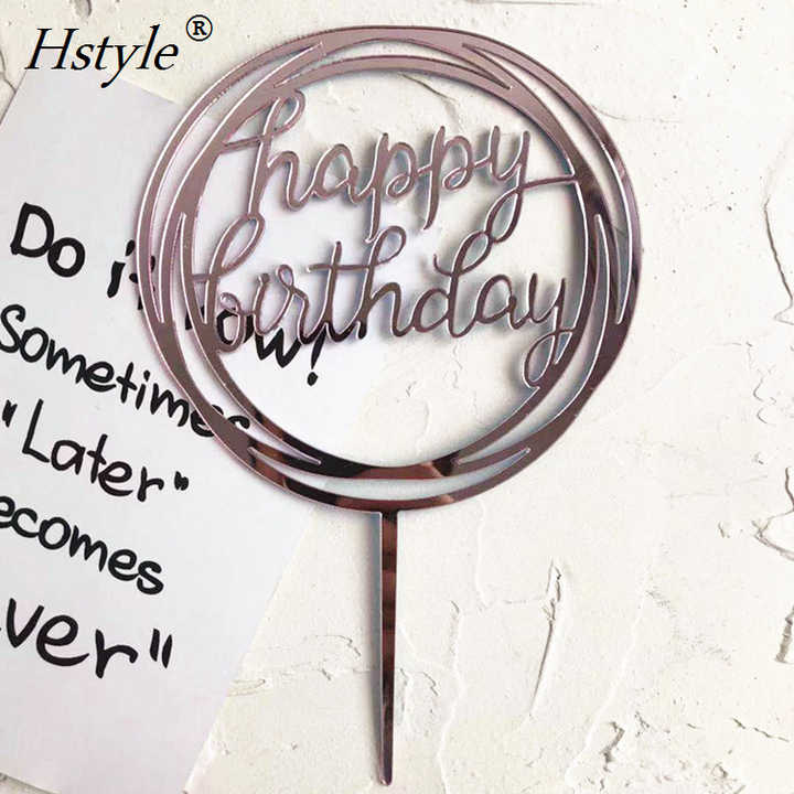 DIY Birthday Cake Topper Acrylic Cupcake Toppers for Parties