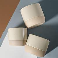 Tasse à café à boire Offre Spéciale tasses à thé en céramique Beige mat sans poignée tasse à café en argile céramique en gros