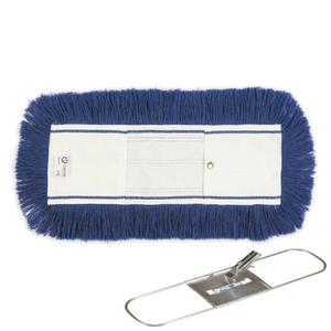Mop Sintetico Morbido Blu 100 Cm con Telaio per Pulizia Pavimenti - Product Image 1