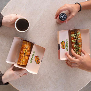 Cajas Ecológicas Personalizadas de Grado Alimenticio Reciclado <span class=keywords><strong>para</strong></span> Sándwiches, Baguettes, Hamburguesas, Aros de Cebolla Frita, Pollo Frito y <span class=keywords><strong>Comida</strong></span> <span class=keywords><strong>Francesa</strong></span> - Product Image 5