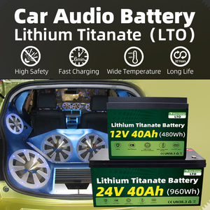 Batería Inteligente Personalizada LTO de 12V 24V 40Ah, Baterías de Iones de Litio Titanato Redondas para Montacargas, Fuera de la Red - Product Image 2