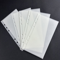 Nouvelle enveloppe de budget en velours mat personnalisée à 6 trous, durable, à ouverture latérale, sans fermeture éclair, format A6, pour l'organisation de l'argent