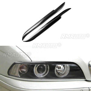 1 par de cubiertas de fibra de carbono real para faros delanteros de coche, para BMW E39 525 528 530 1997 1998 1999 2000 2001 2002 2003 - Product Image 1