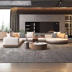<span class=keywords><strong>Canapé</strong></span> modulaire en <span class=keywords><strong>cuir</strong></span> <span class=keywords><strong>beige</strong></span> moderne en forme de L avec coussins amovibles et rangement dissimulé pour salon, meubles de luxe pour la maison - Product Image 6