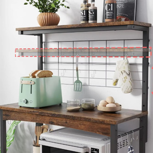 Support de <span class=keywords><strong>boulanger</strong></span> sur mesure à 3 niveaux en métal et bois avec armoire de rangement pieds réglables Design moderne pour le salon Prix de gros - Product Image 3