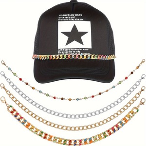 All'ingrosso Cappello da camionista Catene di Perle Catene di Decorazione per Berretto da Baseball Gioielli Perle Ciondolo Cappello da Trucker Catena per Cappello per Cappello - Product Image 1