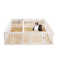 Parc intérieur pour animaux de compagnie de 70cm avec cloison de porte Clôture pour chat en plastique pour parc de jeux pour bébés et petits animaux