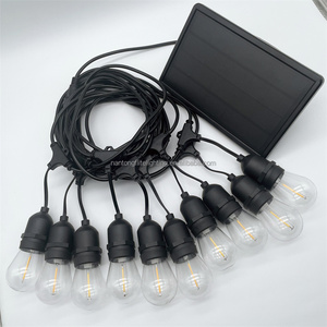 야외 방수 <span class=keywords><strong>48FT</strong></span> E27 태양 S14 문자열 전구 조명 Led 웨딩 조명 홈 안뜰 장식 - Product Image 1