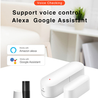 Capteurs de contact sans fil pour fenêtre ouverte/fermée Alexa Google Smart Life Tuya App, capteur de porte intelligent Wifi Tuya CE Blanc CN;GUA
