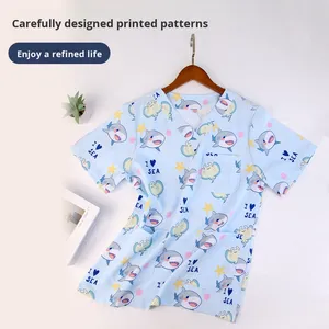 Logo personalizzato stampato floreale scrub da allattamento uniformi per le donne medici alta traspirante ospedale abbigliamento da lavoro morbido Spandex Denim OEM - Product Image 6