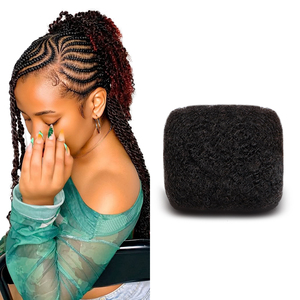 Vente en Gros de Cheveux Humains Noirs Naturels en Vrac Afro Crépus en Vrac Cheveux Humains <span class=keywords><strong>Dreadlocks</strong></span> au Crochet et Tressage - Product Image 1