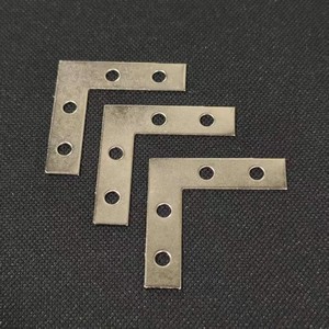 Support d'angle en L argenté à 90 degrés, connecteur métallique à quatre trous pour fixation de cadres photo - Product Image 2
