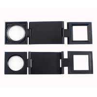 Mini loupe de testeur de lin 10x à trois échelles pliantes et debout