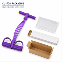 Corde de traction TPE à 6 tubes pour exercices de presse à jambes allongée et de squat, avec logo personnalisé et emballage imprimé