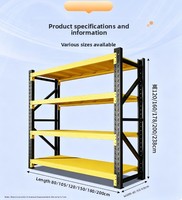 Étagère de stockage robuste réglable sans boulons, capacité de charge de 300 kg/étagère, en acier laminé à froid, protection contre la corrosion, antirouille