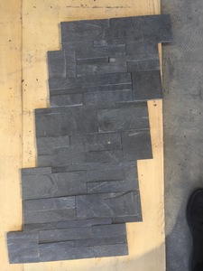 Giá Rẻ Đen <span class=keywords><strong>ledgestone</strong></span> văn hóa đá mỏng slab gạch Carbon Slate tấm Tường nội thất và ngoại thất tường ốp cho ngôi nhà - Product Image 3