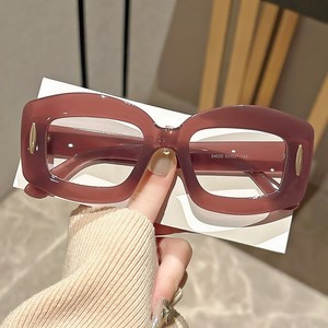 Lunettes optiques carrées tendance pour femmes, anti-lumière bleue, pliables, demi-<span class=keywords><strong>monture</strong></span>, design œil <span class=keywords><strong>de</strong></span> chat, verres en AC - Product Image 4