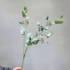 Bouquet d'eucalyptus artificiel Meng Jie 30cm-100cm en PVC, fleur en soie pour décoration de mariage et de maison, verdure - Product Image 4