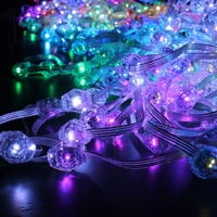 Autres guirlandes lumineuses de Noël RGB, lumières LED DMX, guirlandes de boules de cristal 3D LED, lumières de mariage pour la décoration de galerie