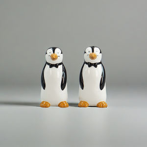 السيراميك الملح والفلفل البطريق الهزازات أدوات المائدة الحيوانية السيراميك لطيف البطريق - Product Image 1