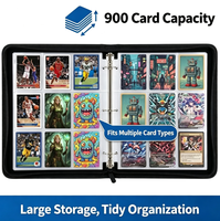 Classeur à fermeture éclair 9 compartiments en cuir PU premium, portable et écologique, pour cartes TCG – Idéal pour les collectionneurs