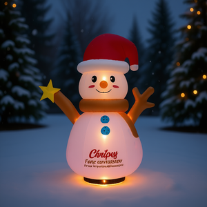 Bonhomme de neige gonflable de Noël de 4 pieds avec lumière LED, décoration de jardin extérieure pour les fêtes, matériau PVC rotatif, unisexe - Product Image 2