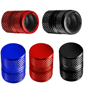 Aluminum Alloy Valve <b>Cap</b> Blue 17mm American Style Tubeless Car Tire <b>Dust</b> Cover - Product Image 2