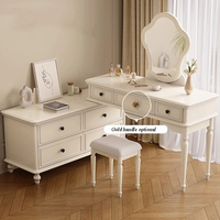 2024 meubles de chambre à coucher de luxe maquillage ensemble de vanité commode Design moderne coiffeuse en bois avec tiroirs