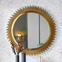 Console d'entrée moderne et minimaliste, style italien, luxe léger, acier inoxydable, style hôtelier, écologique et durable, avec miroir