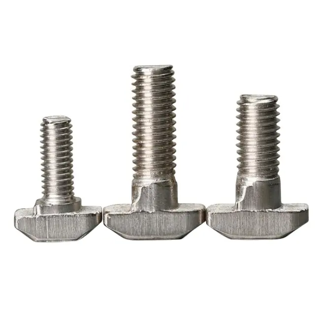 อุตสาหกรรมจีน M6/M8 T สกรูหัวสายฟ้า304สแตนเลสช่อง T สลักเกลียวสกรูสแตนเลส T Bolt สำหรับโปรไฟล์อลูมิเนียม