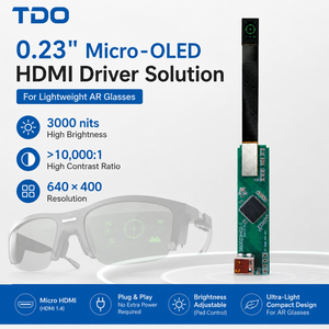 TDO 0,23 inch Micro OLED Display 5000 Nits 640x400 Hoge Helderheid HD MI Driver Board voor AR-brillen - Product Image 1
