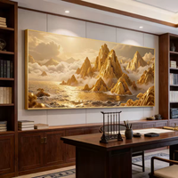 Décoration de chambre 3D en gros, paysage élégant et atmosphérique, idéal pour hôtel et bureau, peinture décorative en porcelaine de cristal