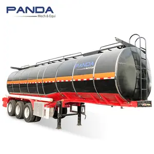 Kendaraan Semi Trailer Tangki Aspal Pemanas Tanker Transportasi Bitumen Cair